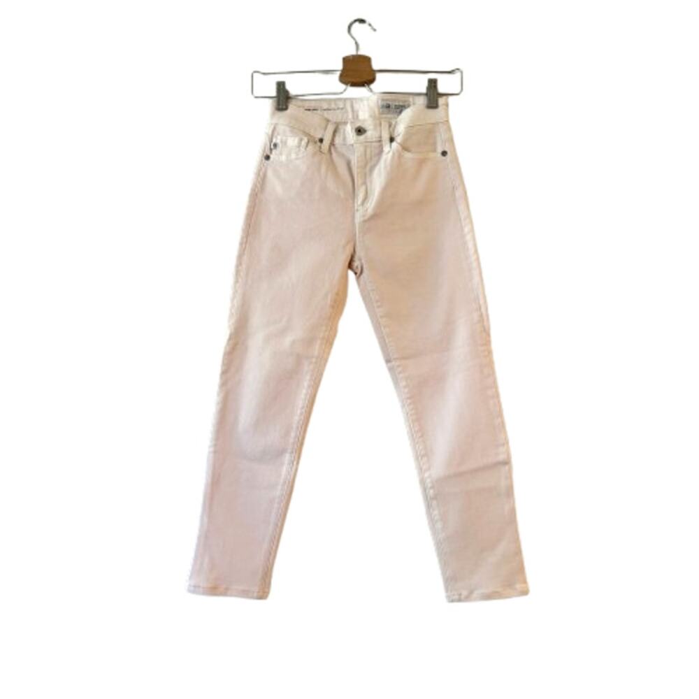 AG Adriano Goldschmied‎ Mari Crop Jeans 23 Khaki High Rise Slim Straight Denim